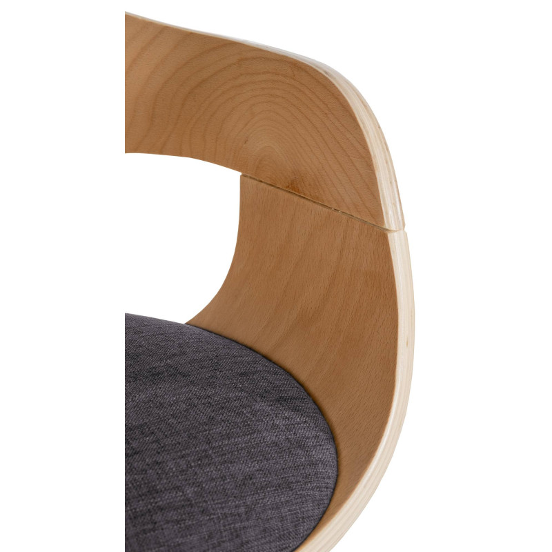 Ensemble de 2 chaises Kingston, tissu naturel/gris clair