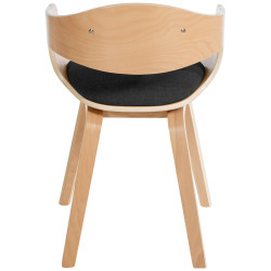 Ensemble de 2 chaises Kingston, tissu naturel/gris foncé