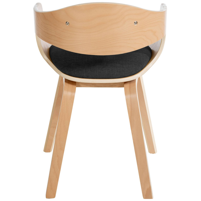 Coppia di sedie Kingston, tessuto naturale/grigio scuro