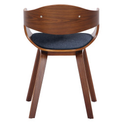 Coppia di sedie Kingston, tessuto noce/blu