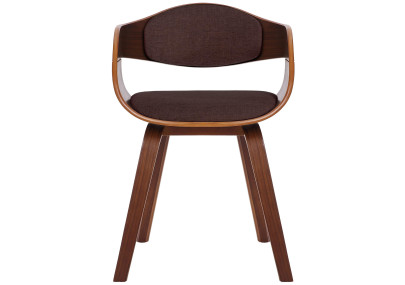 Ensemble de 2 chaises Kingston, tissu noyer/marron