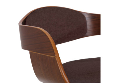 Ensemble de 2 chaises Kingston, tissu noyer/marron