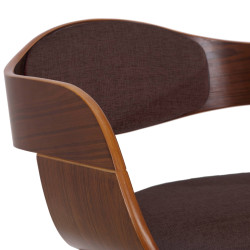 Coppia di sedie Kingston, tessuto noce/marrone