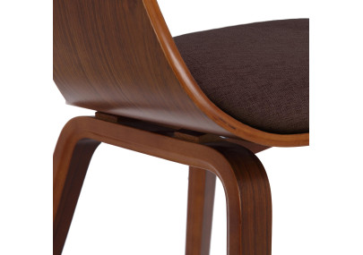 Ensemble de 2 chaises Kingston, tissu noyer/marron