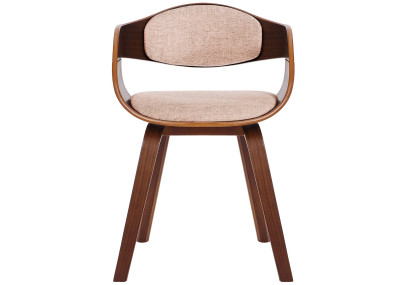 Ensemble de 2 chaises Kingston, tissu noyer/crème