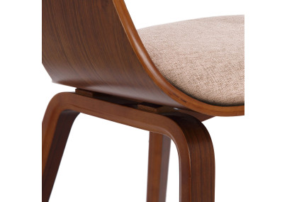 Ensemble de 2 chaises Kingston, tissu noyer/crème