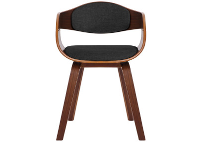 Ensemble de 2 chaises Kingston, tissu noyer/gris foncé