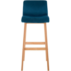 Tabouret de bar en velours Hoover, bleu Natura