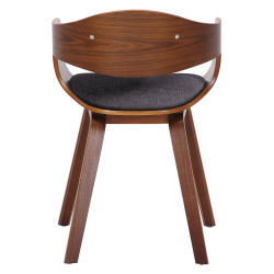 Conjunto de 2 sillas Kingston, tela nogal/gris claro