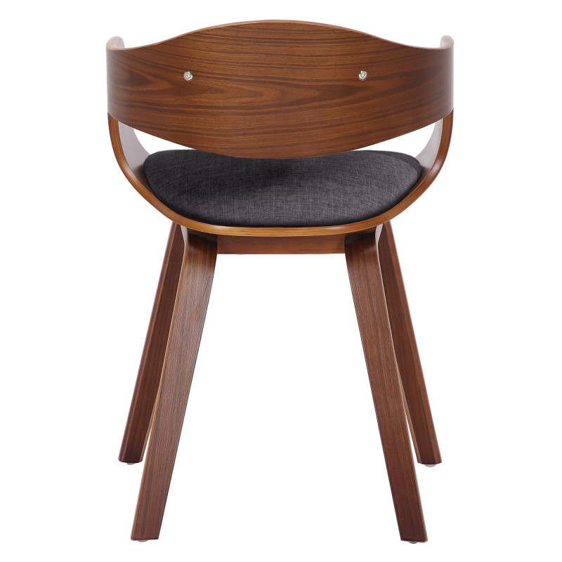 Conjunto de 2 sillas Kingston, tela nogal/gris claro