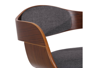 Ensemble de 2 chaises Kingston, tissu noyer/gris clair