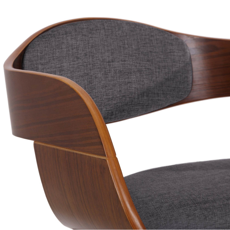 Conjunto de 2 sillas Kingston, tela nogal/gris claro