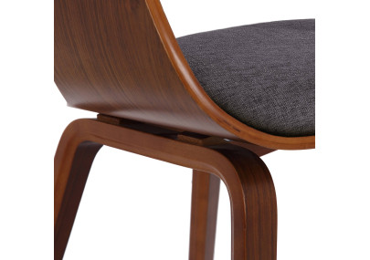 Ensemble de 2 chaises Kingston, tissu noyer/gris clair