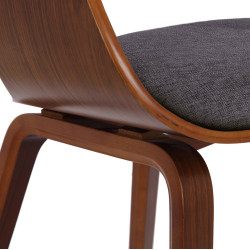 Conjunto de 2 sillas Kingston, tela nogal/gris claro