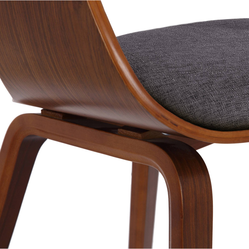 Conjunto de 2 sillas Kingston, tela nogal/gris claro