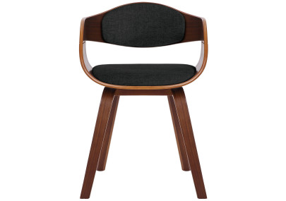 Ensemble de 2 chaises Kingston, tissu noyer/noir