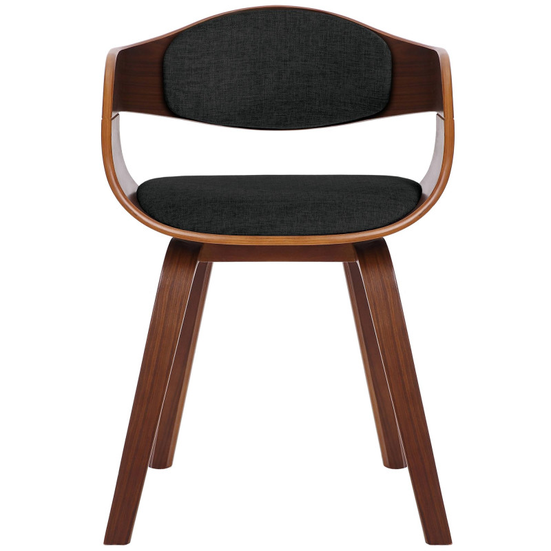 Insieme di 2 sedie Kingston, tessuto noce/nero