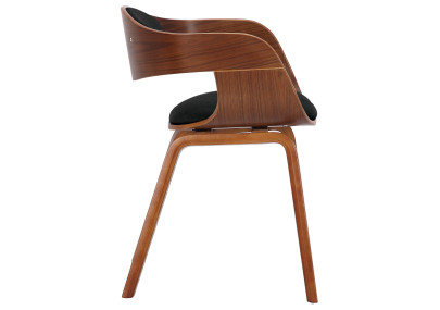 Ensemble de 2 chaises Kingston, tissu noyer/noir