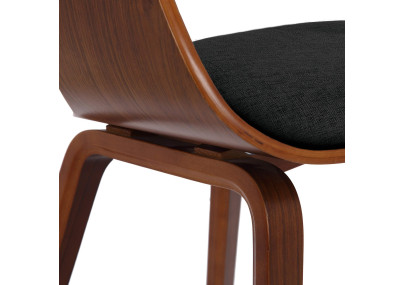 Ensemble de 2 chaises Kingston, tissu noyer/noir