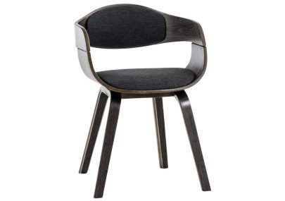 Ensemble de 2 chaises Kingston, tissu gris/gris foncé