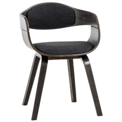 Conjunto de 2 cadeiras Kingston, tecido cinza/cinza escuro