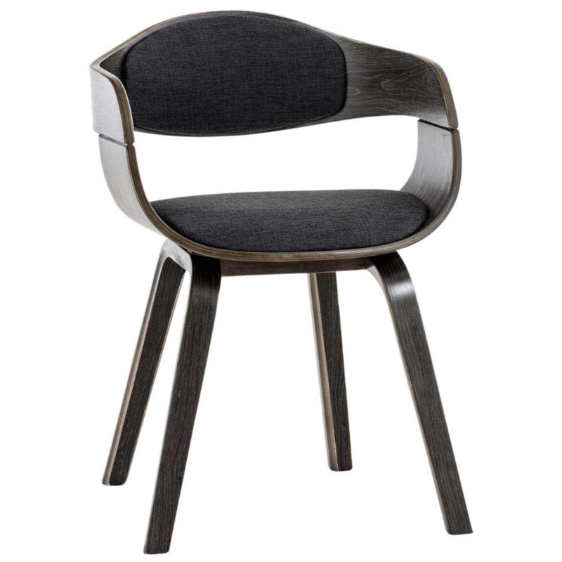 Conjunto de 2 cadeiras Kingston, tecido cinza/cinza escuro