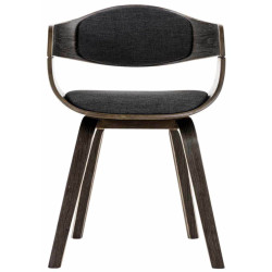 Conjunto de 2 cadeiras Kingston, tecido cinza/cinza escuro