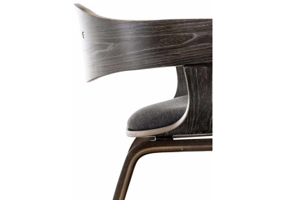 Ensemble de 2 chaises Kingston, tissu gris/gris foncé