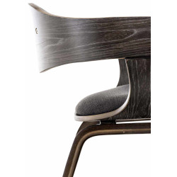 Conjunto de 2 cadeiras Kingston, tecido cinza/cinza escuro