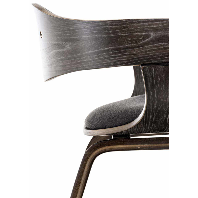 Conjunto de 2 cadeiras Kingston, tecido cinza/cinza escuro