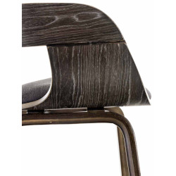 Conjunto de 2 cadeiras Kingston, tecido cinza/cinza escuro