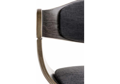 Conjunto de 2 sillas Kingston, tela gris/gris oscuro