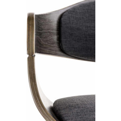 Conjunto de 2 cadeiras Kingston, tecido cinza/cinza escuro