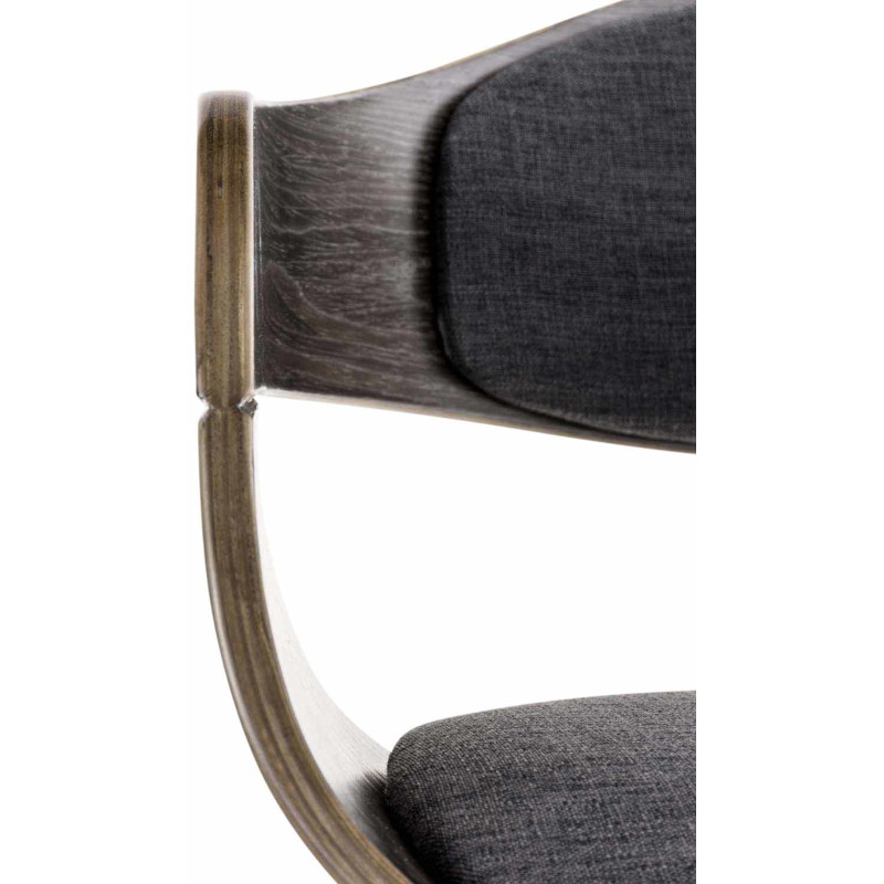 Conjunto de 2 cadeiras Kingston, tecido cinza/cinza escuro