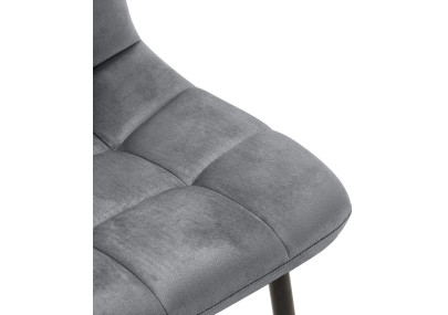 Ensemble de 4 chaises de salle à manger Antibes gris foncé