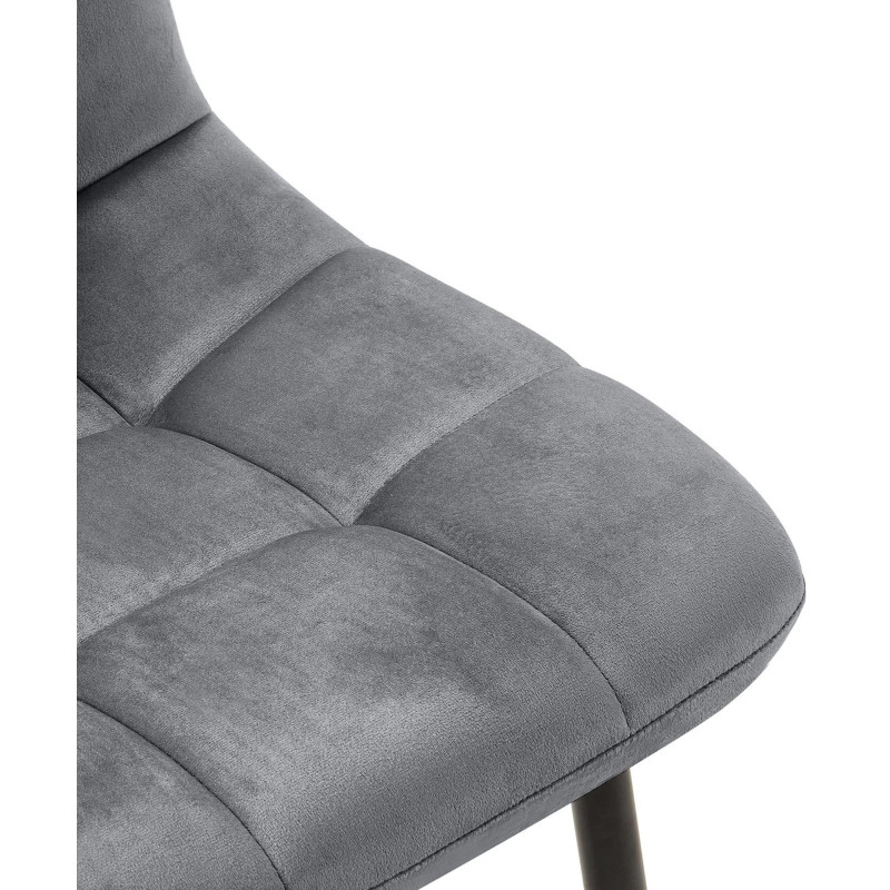 Insieme di 4 sedie da pranzo Antibes grigio scuro