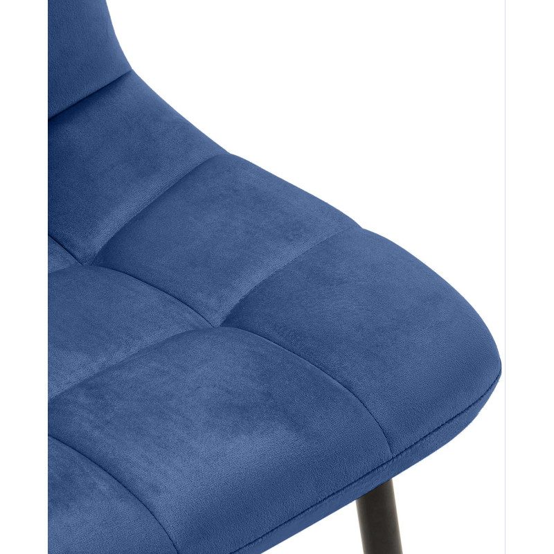 Insieme di 4 sedie da pranzo blu Antibes