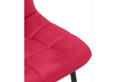 Ensemble de 4 chaises de salle à manger Antibes rouges