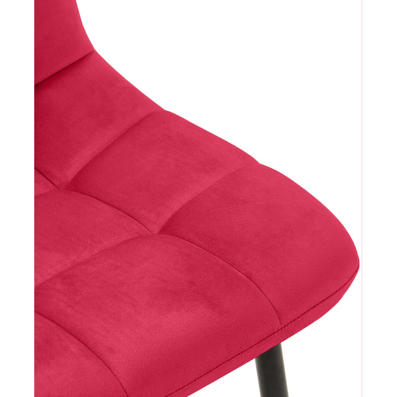 Conjunto de 4 cadeiras de sala de jantar Antibes vermelhas