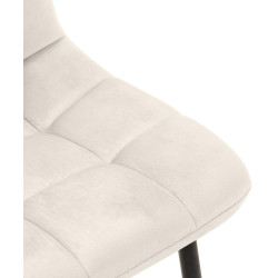 Conjunto de 4 sillas de comedor Antibes blanco crema