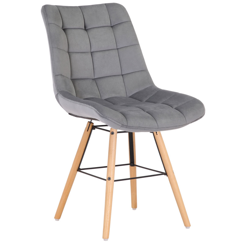 Fauteuil Leni, velours gris