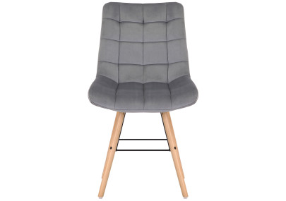 Fauteuil Leni, velours gris