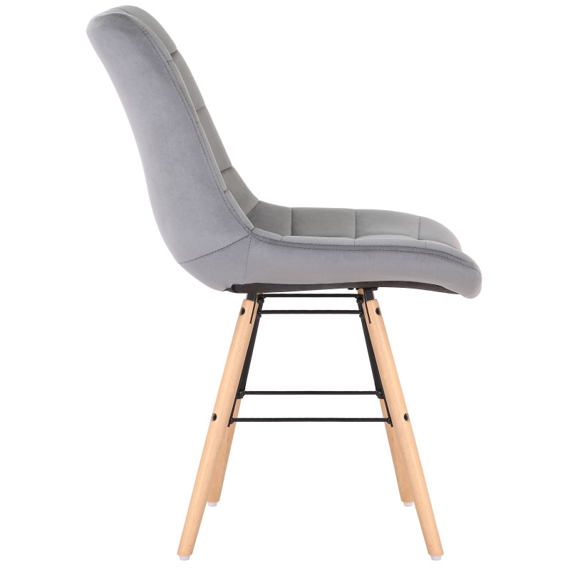 Fauteuil Leni, velours gris