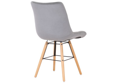 Fauteuil Leni, velours gris