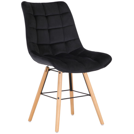 Fauteuil Leni, velours, noir