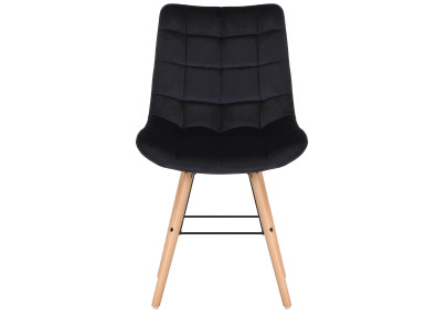 Fauteuil Leni, velours, noir