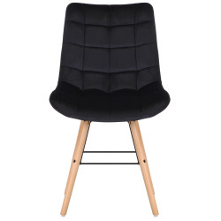 Fauteuil Leni, velours, noir