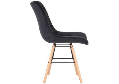 Fauteuil Leni, velours, noir