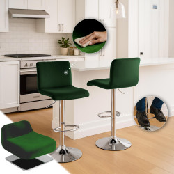 Tabouret de bar Hoover Velvet C vert