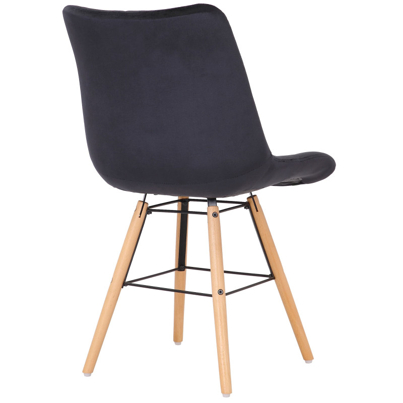 Fauteuil Leni, velours, noir